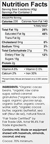 Alter Eco Dark Salted Burnt Caramel Organic Chocolate (12 Pack)